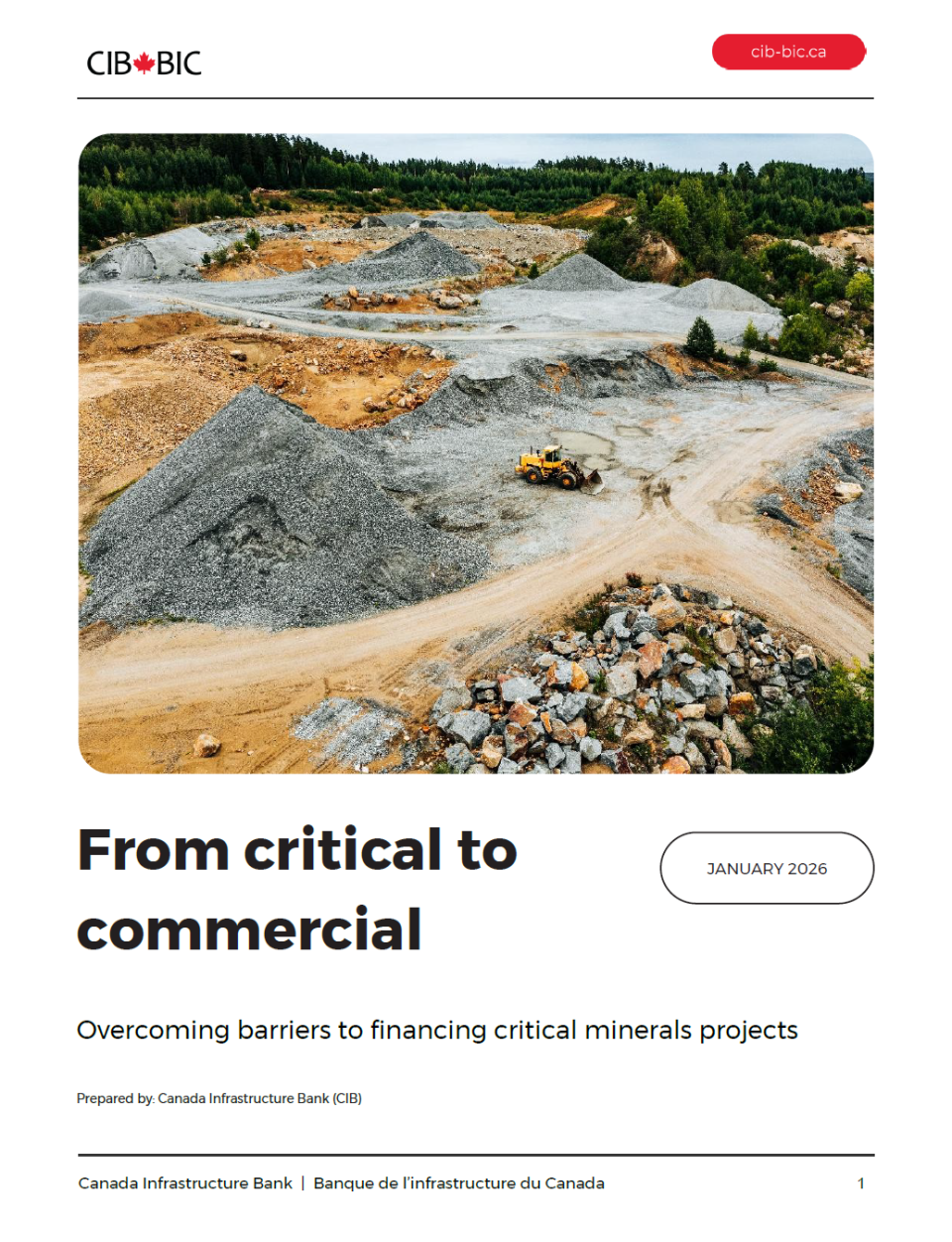 From critical to commercial: Overcoming barriers to financing critical minerals projects report cover