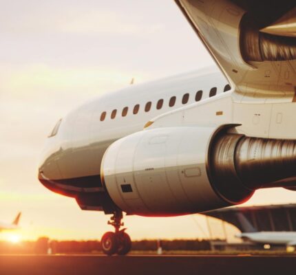 photo of plane about to take off