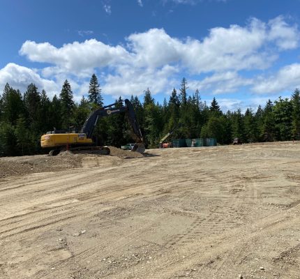 Malahat water and wastewater facility construction site