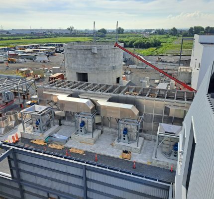 Large industrial building under construction