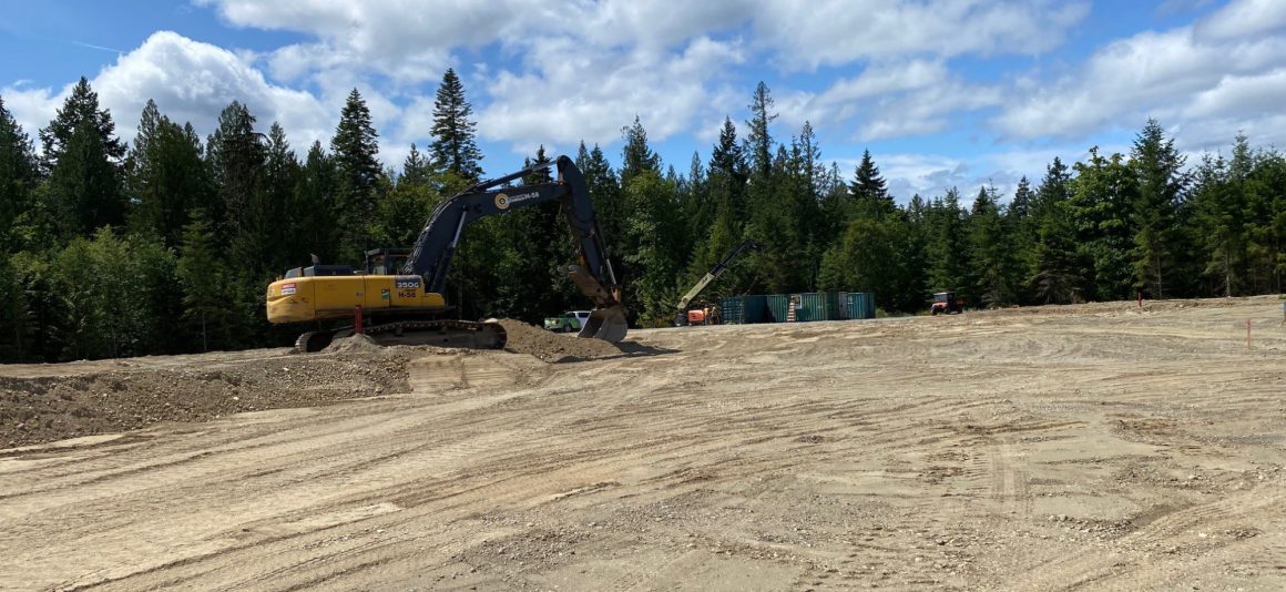 Malahat water and wastewater facility construction site