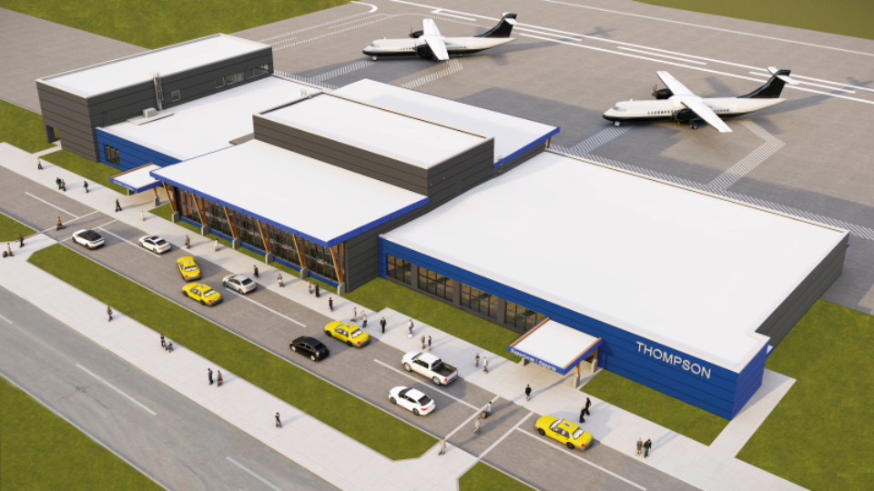 Rendering of Thompson Regional Airport exterior 2