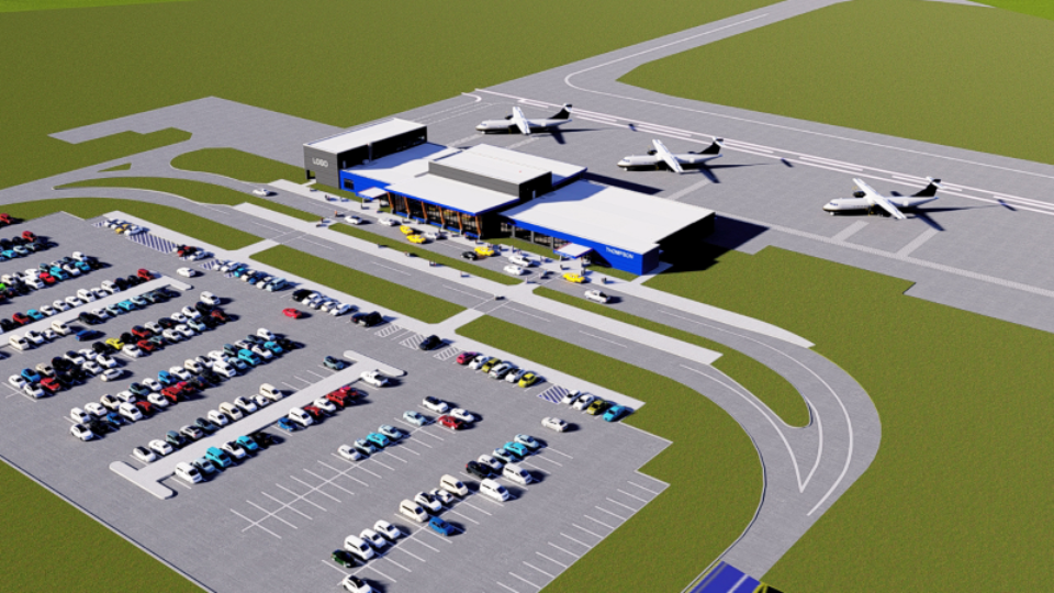 Rendering of Thompson Regional Airport exterior