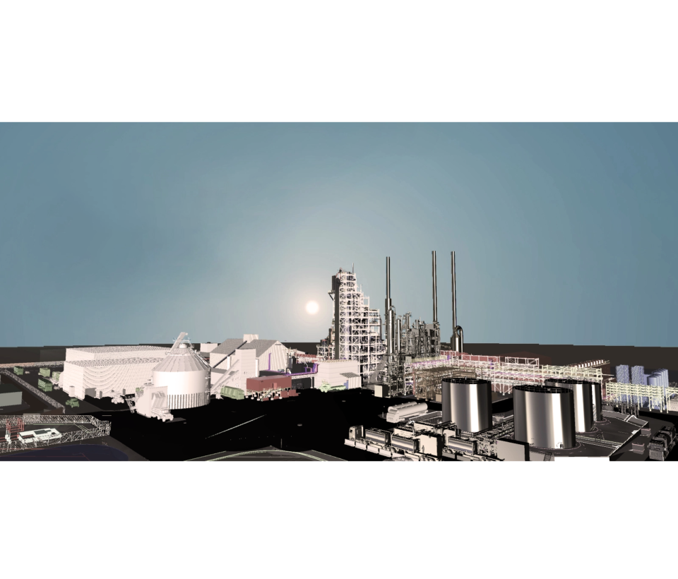 A rendering of the Varennes Carbon Recycling facility