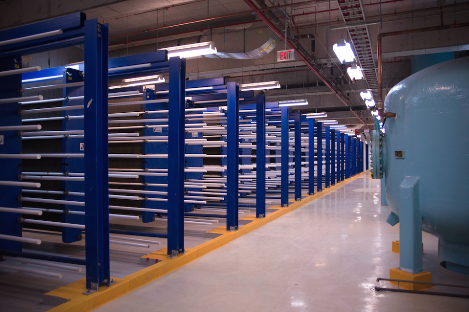 Heat exchange equipment at an Enwave site in downtown Toronto