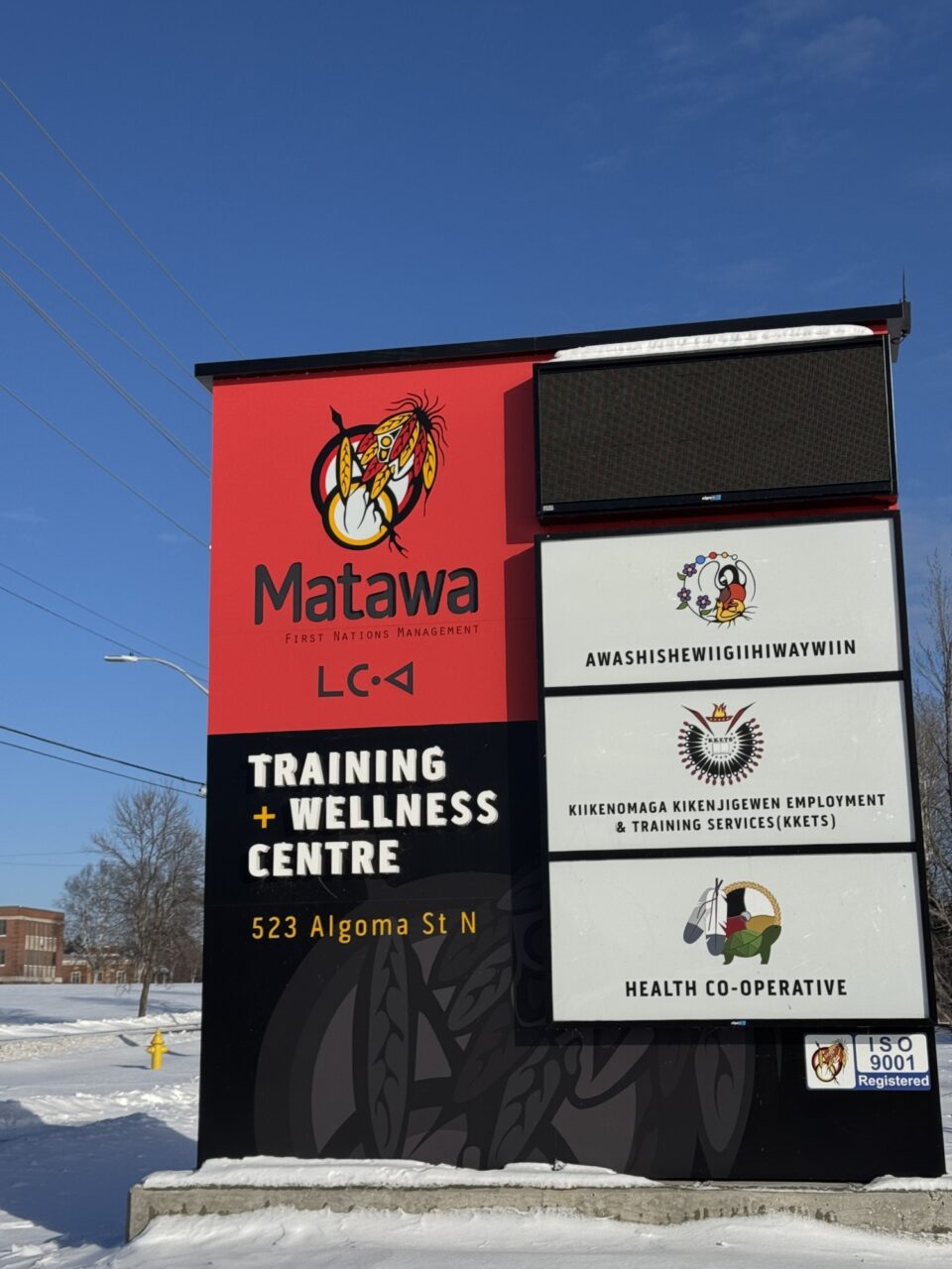 Matawa Training & Wellness Centre welcome sign