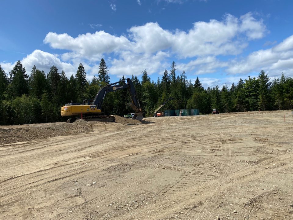 Malahat water and wastewater facility construction site