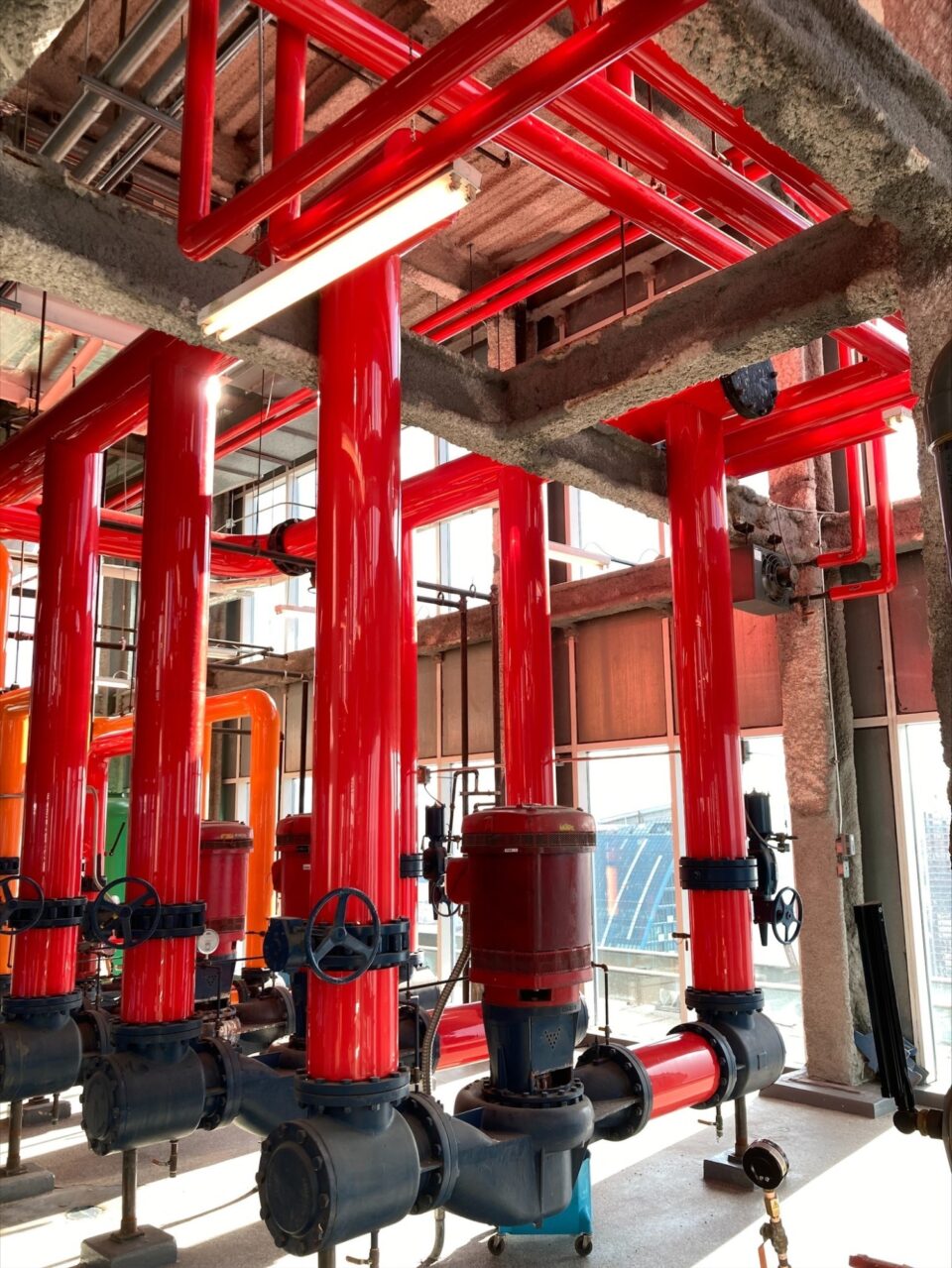 Heat exchange equipment at the Modern Niagara building in Kingston, ON
