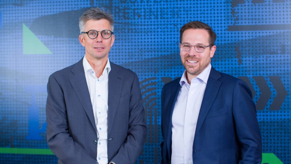 Bob Espey, President and CEO of Parkland, and Ehren Cory, CEO of the CIB, pictured together