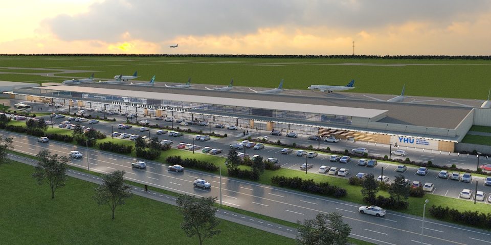 Image artificielle de l’aérogare pour vols nationaux de l’Aéroport métropolitain de Montréal