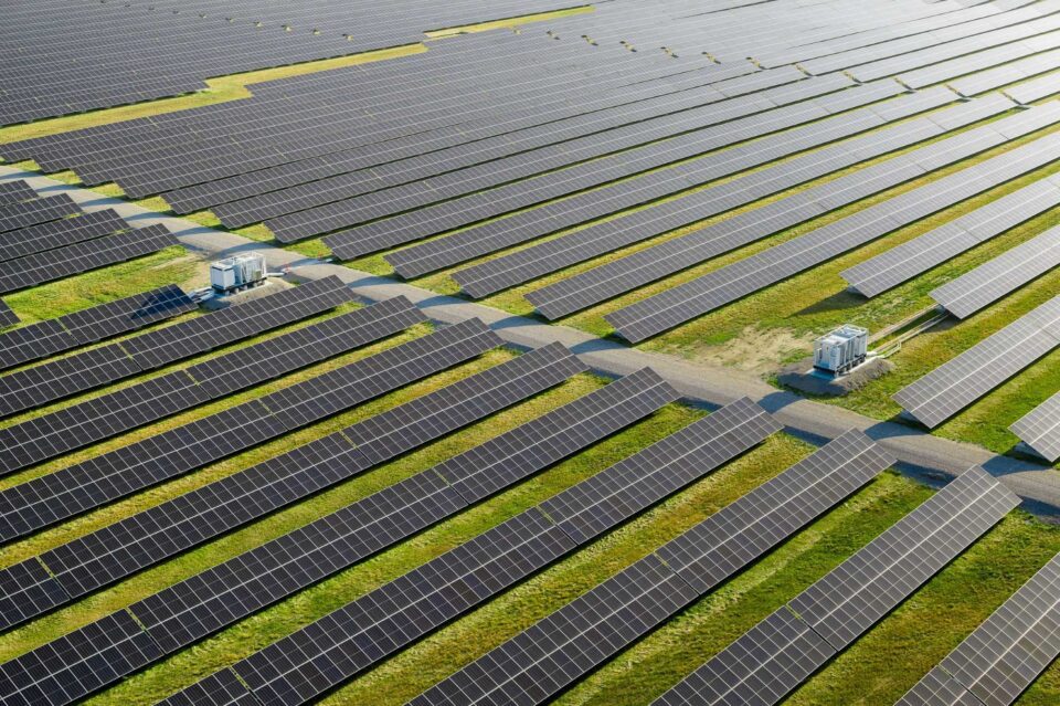 Solar panels – aerial view