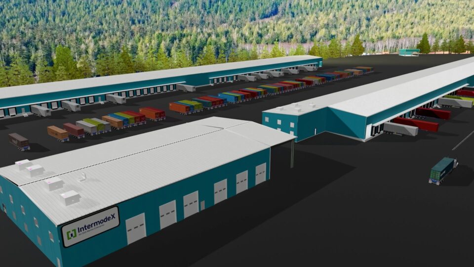 Illustration de l’aspect de l’installation logistique qui sera construite au cours de la phase 2 du projet de South Kaien