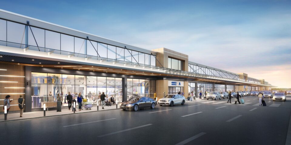 Image artificielle de l’aérogare pour vols nationaux de l’Aéroport métropolitain de Montréal