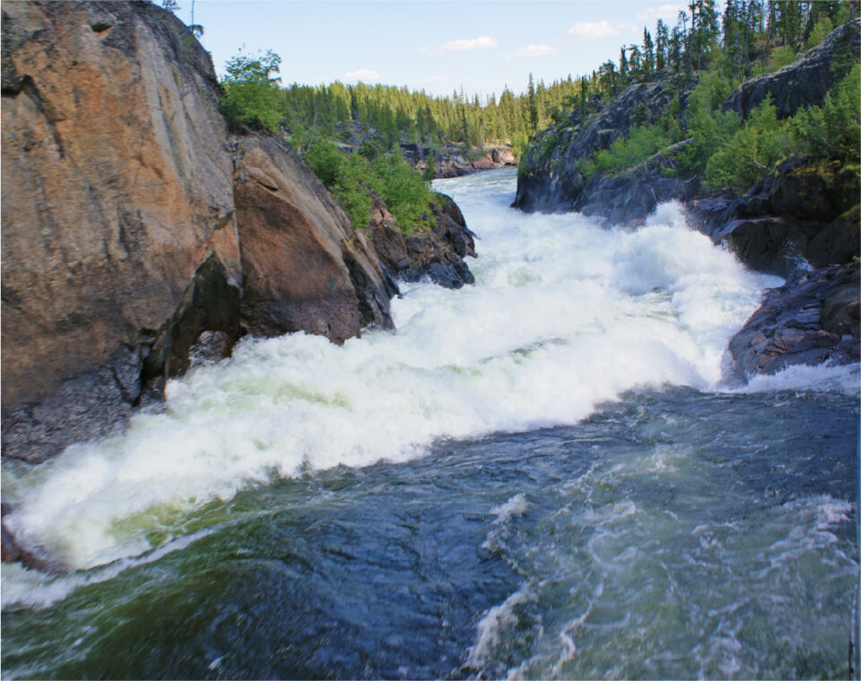 Waterfall on the Talston River in the Northwest Territories
