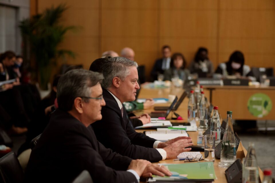 Le secrétaire général de l'OCDE Mathias Cormann à la réunion du Comité des politiques d'environnement au niveau ministériel